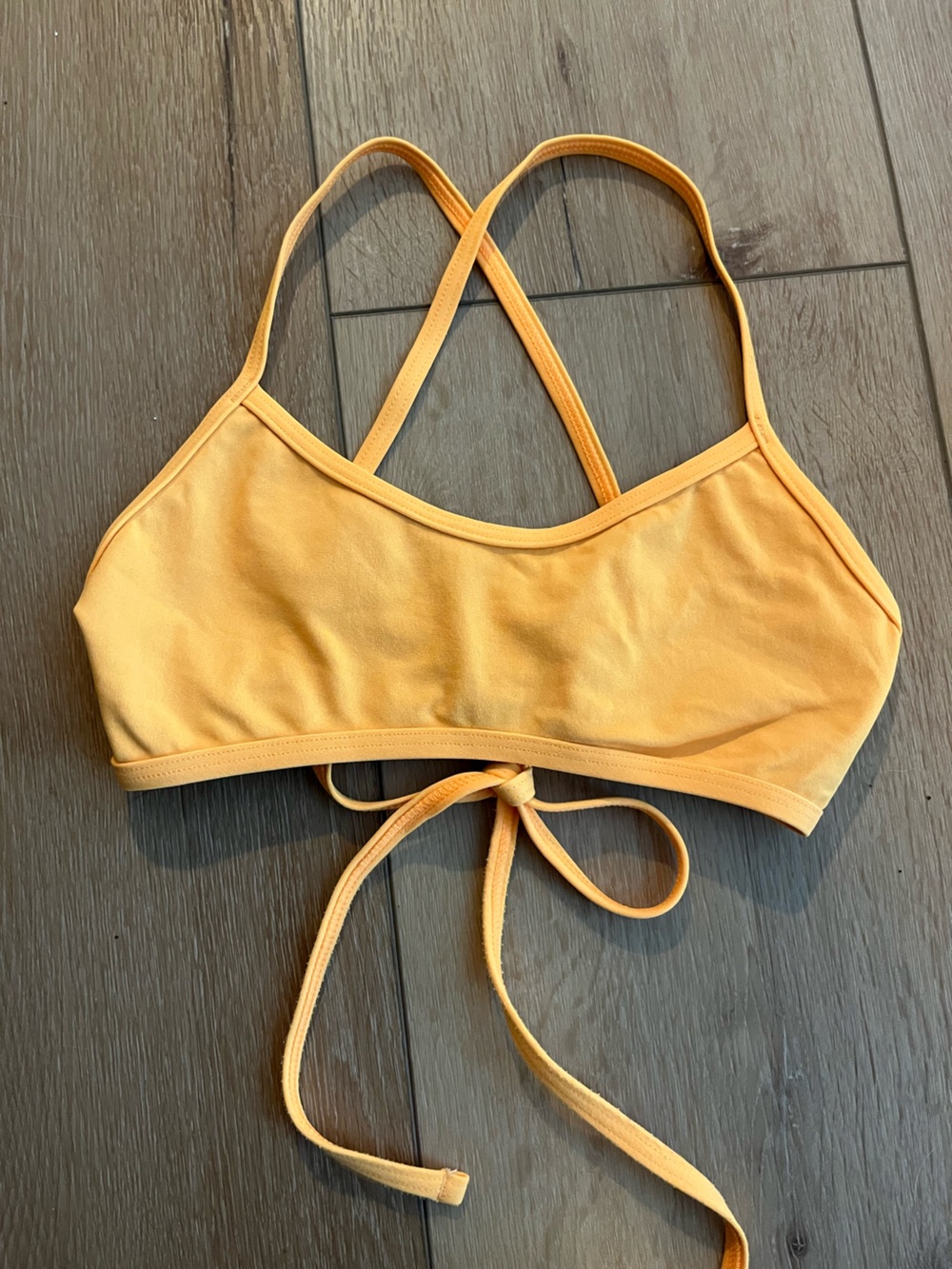 Jolyn Grayson Tie-Back Swim Top in Sunshine Yellow Size XS